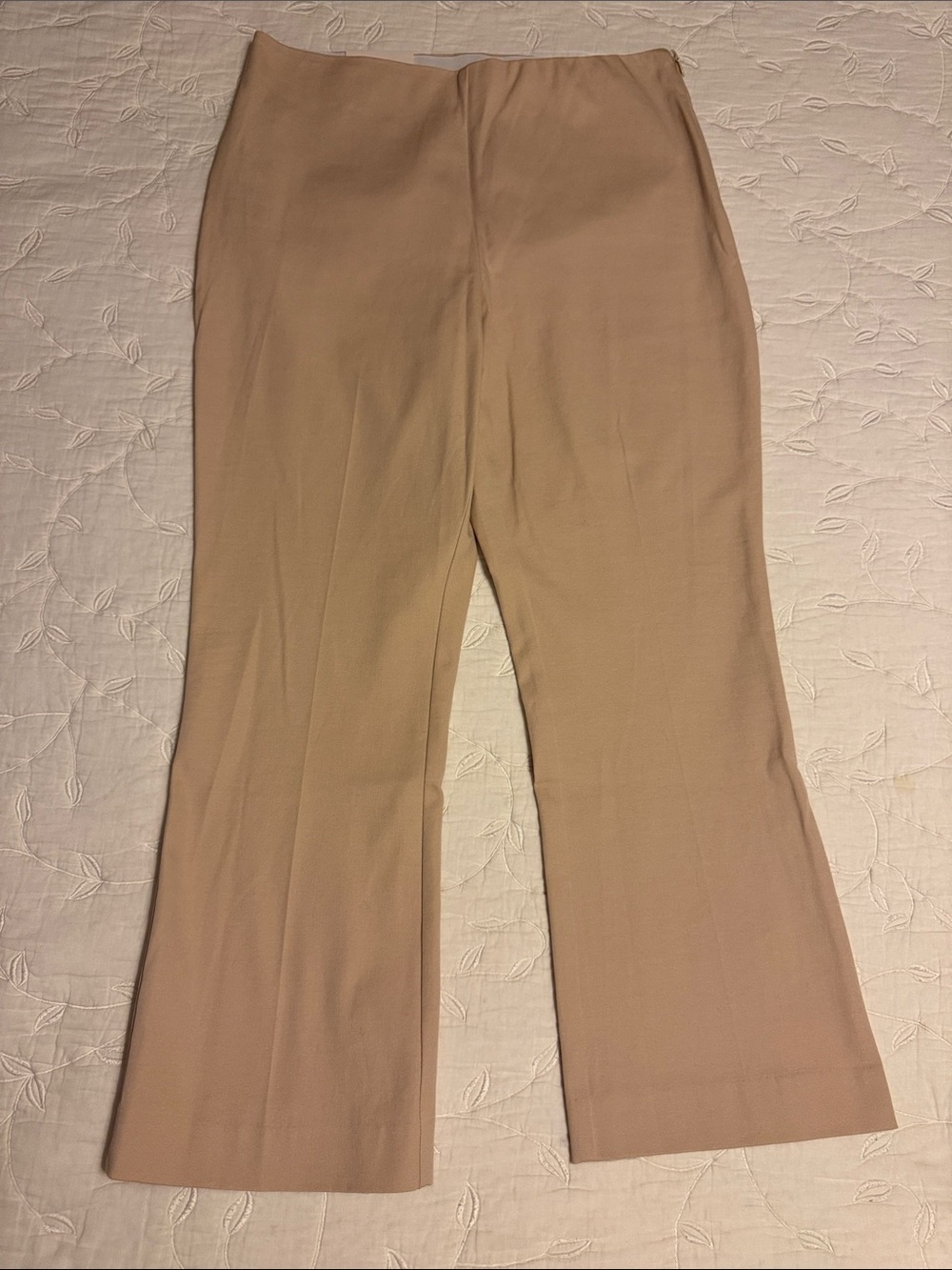 Women's Beige Wide-Leg Pants